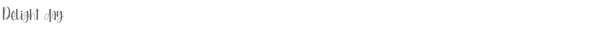 Sample characters Delight Day Font